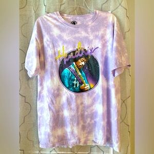 Jimi Hendrix purple tie-dye shirt